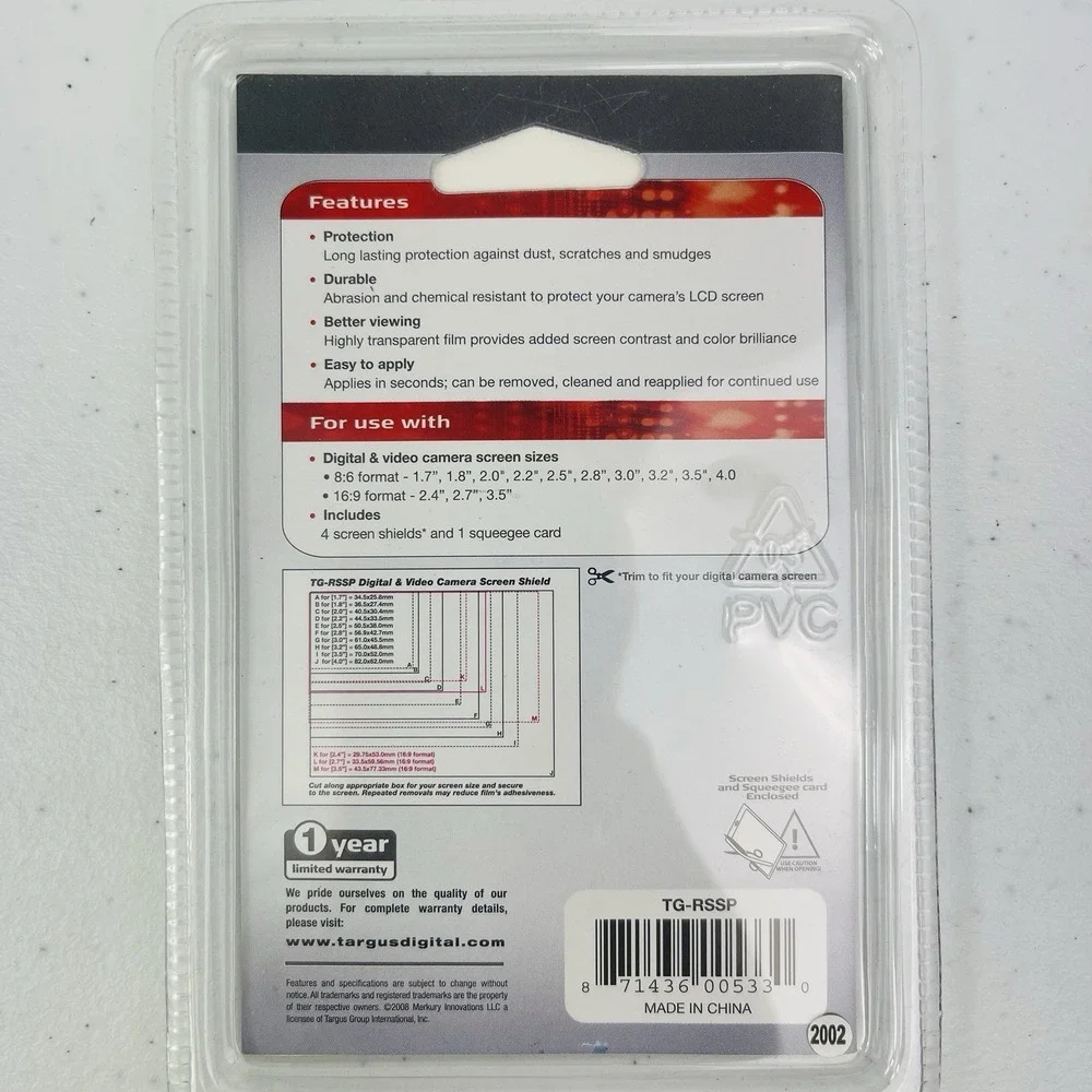 Targus Universal Screen Shield Protector for Digital Video Cameras